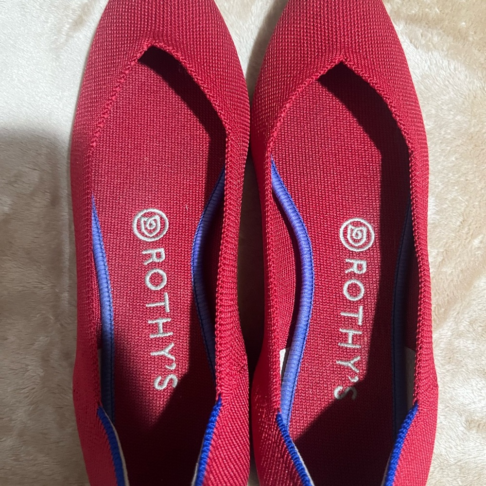 Rothy's Women's Scarlet Red Flats